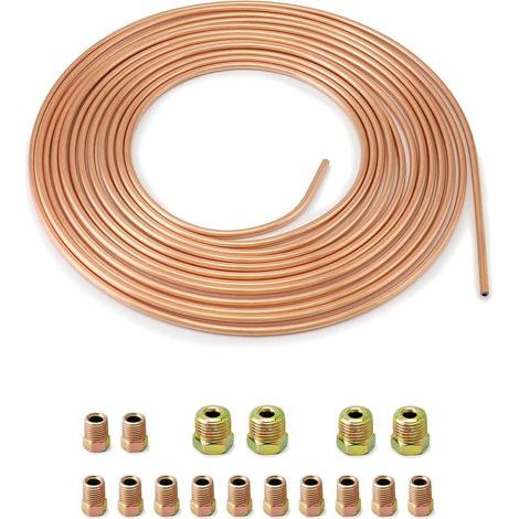 Tuyau De Frein - Cuivre Nickel - Diamètre Extérieur 4.76 Mm - Longueur 7.62 M - Pour Lignes Hydrauliques Et Carburant - 1 Pièce (1/5)