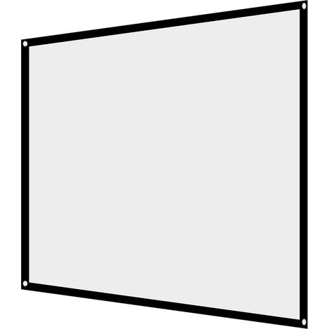 01 Écran de projecteur, Tissu de Polyester synthétique sans pli 4:3 écran de Projection Blanc 60-100 Pouces Portable Pliable pour Film de Camping pour cinéma en Plein air(60 Pouces) (1/5)