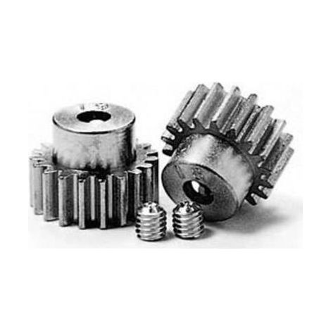 Pignone in alluminio per motore 18/19 denti M0,6/48dp Parte di ricambio Tamiya 50355