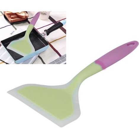 VGEBY Spatule large en silicone Spatule de cuisson Transparente en silicone bicolore à large bouche Spatule à friture Crêpes-Ywey (1/5)