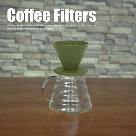 Caffettiera portatile con filtro in silicone pieghevole, ideale per casa, viaggi, ufficio ed escursioni: perfetta per un caffè fresco e naturale. (1/3)