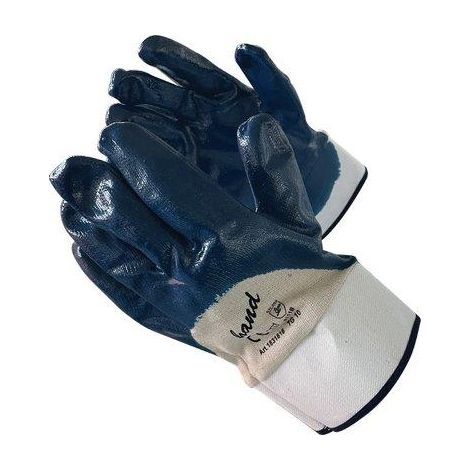 GUANTO NBR BLU AREATO HAND/WORKIT - TELA COTONE BIANCO + MANICHETTA 10- 12 paia