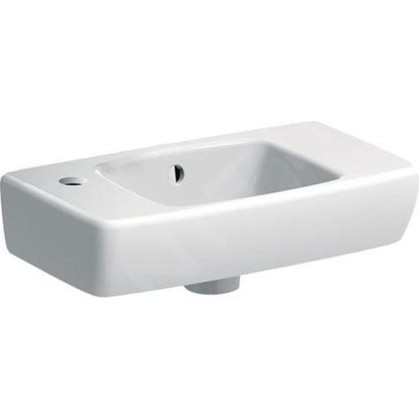 Geberit Selnova - Lave-mains 450x250 mm, avec un trou pour mitigeur à gauche, avec trop-plein, blanc 500.319.01.5 (1/2)