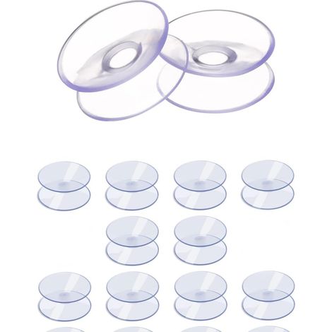 Ventouses double face, lot de 12 pour tables en verre (1/5)