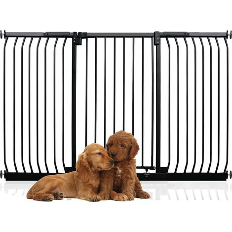Bettacare Extra Tall Elite Dog Gate, 179cm - 188cm, Matt Black, Extra Tall 96.8cm in Height, Pressure Fit Pet Gate