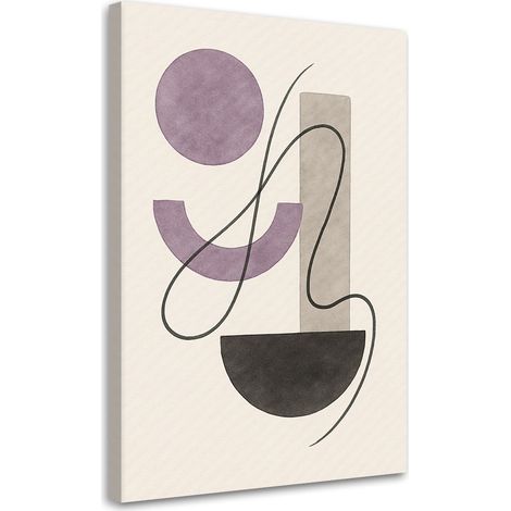 Quadro su tela, Astrattismo geometrico Acquerello Colori pastello Creazioni - 40x60 (1/3)