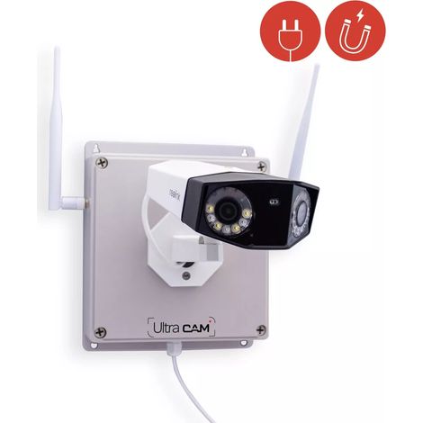 Contrôleur 4G (aimanté) + Caméra 4K / Détection intelligente / Grand angle / Vision nocturne 30m + Carte SD (UltraCAM) (1/5)