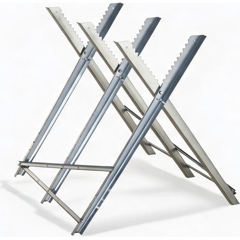Cavalet de sciage pliable en acier hauteur réglable 100 kg en aço (1/5)