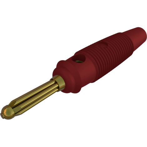 Hirschmann Test & Measurement BUELA 30 K AU Büschelstecker Stecker, gerade Stift-Ø: 4 mm Rot 1 St.