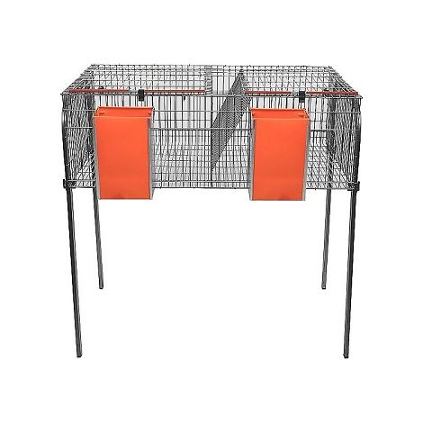 Cagare per conigli Model-1 economico con una bevanda del ciuccio. 1 piano 2 Dipartimenti