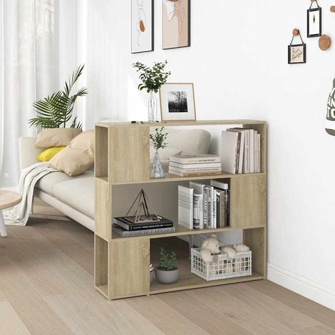 vidaXL Estantería divisor de espacios color roble Sonoma 100x24x94 cm (1/4)