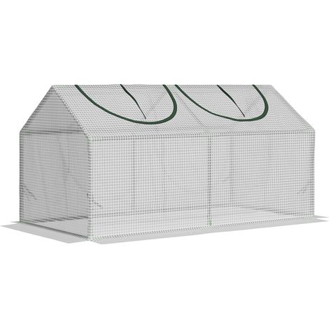 Serra da giardino in PE con finestra 120 x 60 x 60 cm bianca MODENUIT (1/5)