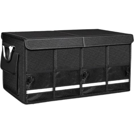 Organiseur de coffre de voiture Organiseur de coffre pliable – Grand organisateur de coffre pliable pour SUV – Rangement pour accessoires de voiture – Bac de rangement polyvalent (1/5)