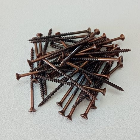 Vite 4,0x50/30mm - 50pz tps testa conica bronzata per legno truciolare parzialmente filettata (1/4)