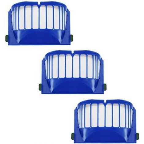 Kit de 3 filtres pour aspirateur compatible avec les modèles iRobot Roomba séries 500 et 600 (550, 560, 650 et 620)