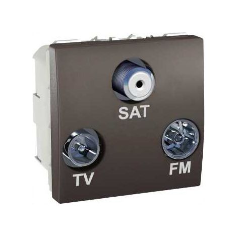 SCHNEIDER ELEC PPM PMU 13 10 PRISE R-TV/SAT DÉRIVATION UNICA GRAPHITE