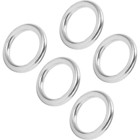 Anneaux en acier inoxydable soudés pour équipement nautique, 5 pièces de 3x25mm, robustes et durables pour navigation extérieure. (1/5)