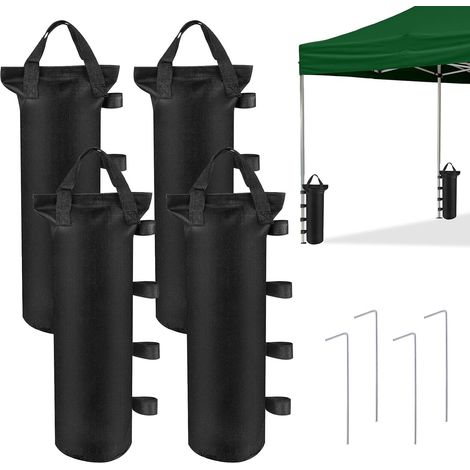 Lot de 8 poids pour tonnelle, tonnelle Sac de sable Oxford 800D à lester avec clou fixe, sac de sable pour tentes, parasols, tonnelles (1/5)