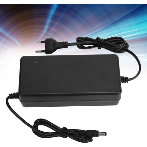 Chargeur Secteur EU 54.6V 2A pour Batterie Lithium, Adaptateur DC 5.5mm, Entrée 100‑240V