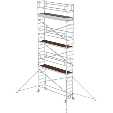 MUNK Aluminium-Rollgerüst mit Ausleger 3,00x0,75m Plattform 8,43m AH (1/2)