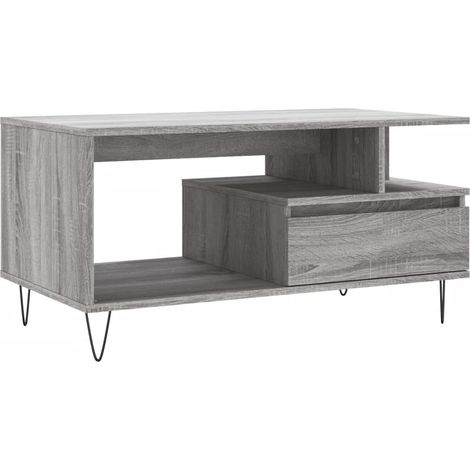Maison Exclusive - Couchtisch Grau Sonoma 90x49x45 cm Holzwerksto