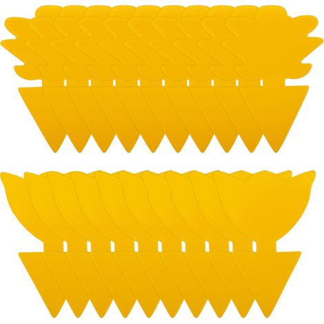 20 pièces plaque jaune anti-moucherons pour plantes d'intérieur, adhésif double face, sans odeur, usage intérieur uniquement (1/5)