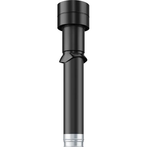 Helios DH 125 S Sombrerete para tejado negro, DN 125, requiere adicionalmente teja para el montaje, 02017