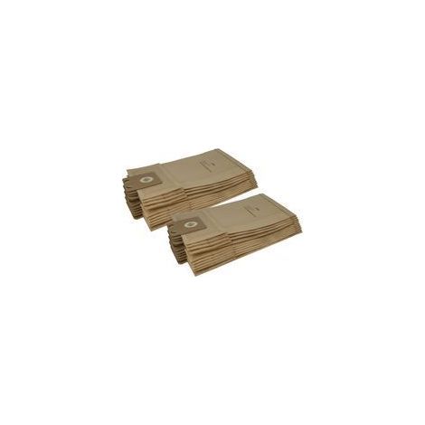 20 sacs aspirateur en papier compatibles avec Nilfisk Alto GD1000, 1000, 1005, 1010, 111, 2000, 710, 910, 911 – brun, haute capacité, filtration fine (1/5)
