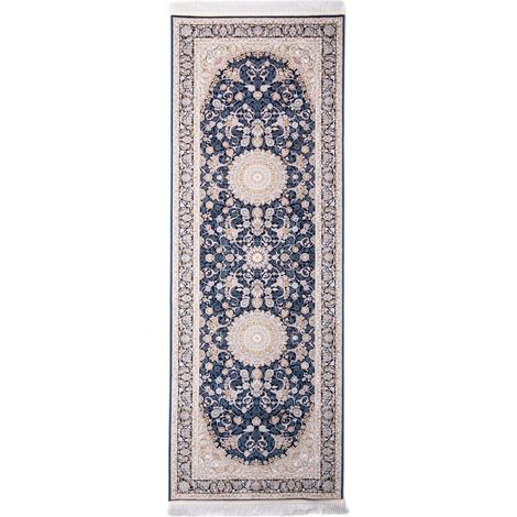 Tapis persan Sudabah  - 200x100cm, Rectangular - 100% Acrylique - Tissé - Noir