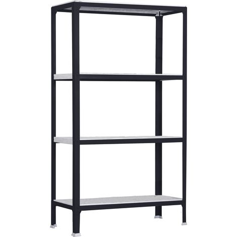 SimonRack Scaffale da Ufficio/Libreria, 1600x800x300 mm, 4 Ripiani, 150 kg per Ripiano, Metallo Stile Industriale, Antracite – Simon Home (1/4)