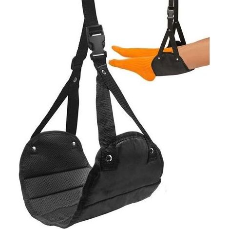 Lntyq Repose-pied pour avion Meilleur repose,hamac pour pieds sans heurts et repose-jambes d'avion portable,pieds de voyage,offre une détente et un confort pour les longs vols (1/5)