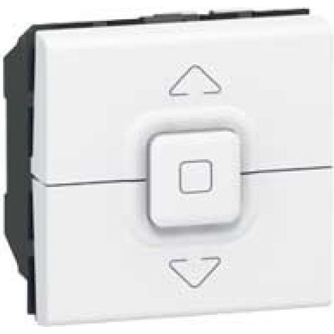 Poussoir volets roulants Mosaic 2 modules blanc Legrand 077025