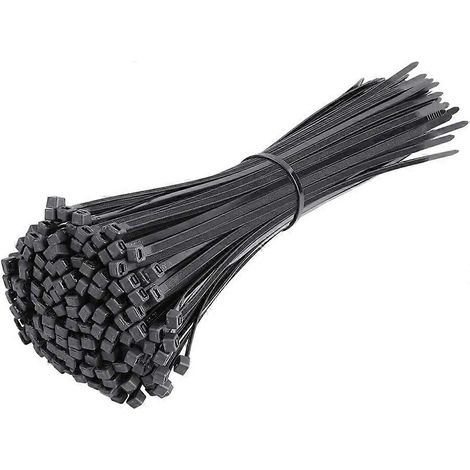 Colliers de serrage 300 mm x 2,7 mm, paquet de 250, colliers de serrage autobloquants en nylon de 30 cm (12 pouces) (1/4)