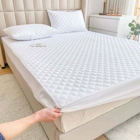Wasserdichter Matratzenbezug mit 20–30 cm Überschlag, weich und geräuschlos, Matratzenbezug für Erwachsenen- und Kinderbetten, Grau (90 x 200 cm) (1/3)