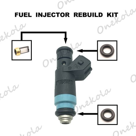Russian Lada VAZ20735 fuel injector repair kit, including seals and filters. (1/2)