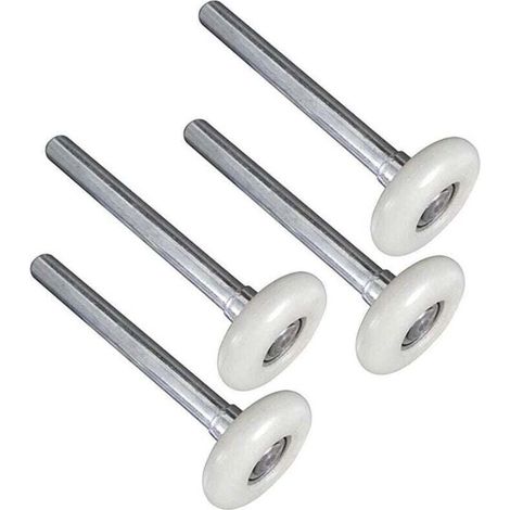 Roulettes de porte de garage robustes en nylon, axe de 4,5 cm à 12 cm (lot de 4, rouleau de 120 mm, lot de 4) (1/4)