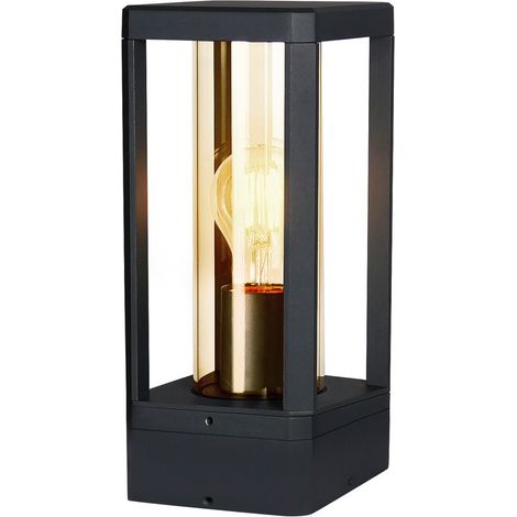 Lampada da giardino a paletto nera Cissus E27 IP54 24cm