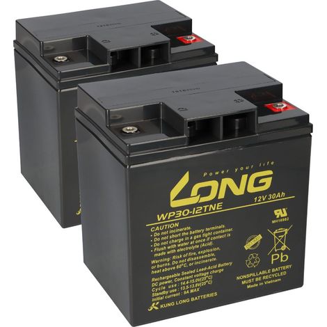 AGM Batterie 2x 12V 30Ah kompatibel zu Jungheinrich 51430288 (1/5)