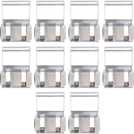 Lot de 10 pinces invisibles en acrylique pour raccourcir la longueur des pantalons, jeans et autres vêtements. (1/5)