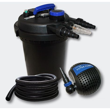Kit de Filtration à Pression 10000l 11 Watts UVC Stérilisateur Pompe Tuyau