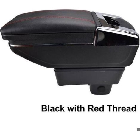 Accoudoir Console Centrale - Cuir Noir - Compatible Suzuki Swift 2005 à 2020 - 1 Pièce (1/4)