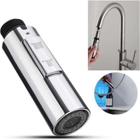 Embout Robinet Cuisine de Rechange DouchetteTête de Robinet Amovible Universelle G1/2 Acier Inoxydable SUS304(galvanoplastie) (1/3)