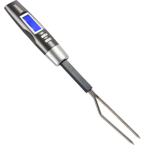 Thermomètre de cuisson numérique professionnel pour barbecue, fourchette de cuisson avec écran LCD - thermomètre avec fourchette, pour barbecue ou four, thermomètre de table, crochet de cuisson, numér (1/5)