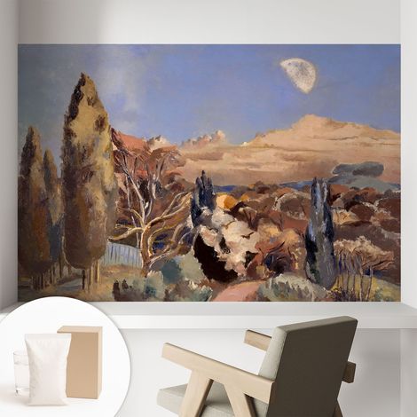 Tapete Vliestapete mit Kleber - abwaschbar - Tapete mit Motiv - trendige Wanddeko - elegant Fototapete Waldlandschaft 104x70 cm (1/5)