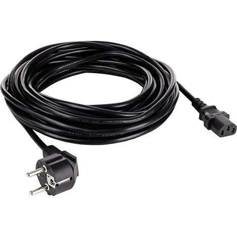 Câble d'alimentation à 3 broches pour moniteur d'imprimante Akyga AK-PC-08C IEC C13 - CEE 7/7 10 (1/2)