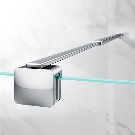 Barre de soutien pour paroi de douche 66,7-121,5 cm, chromé (1/5)