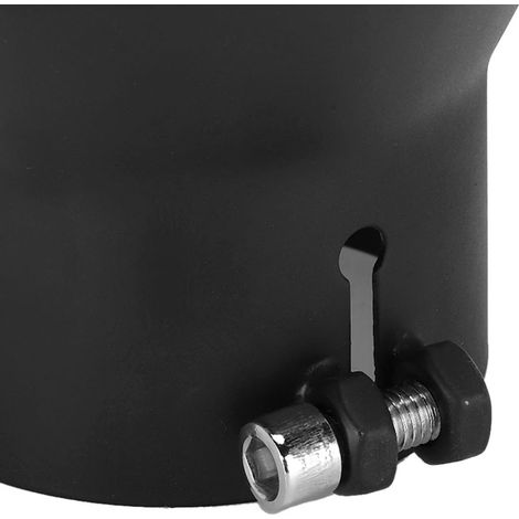 Tuyau d'échappement universel monocouche en acier inoxydable à bord roulé pour la modification de voitures, diamètre extérieur d'entrée de 80 mm, diamètre d'échappement de 102 mm, noir. (1/5)