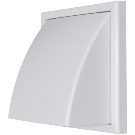 Capot de Conduit Mural Blanc Durable avec Clapet Anti-Refoulement  Grille de Ventilation ASA avec Bride  Protection Pluie et Vent – Grille d'Aération avec Clapet Anti-Retour. (Diamètre: 147mm) (1/5)