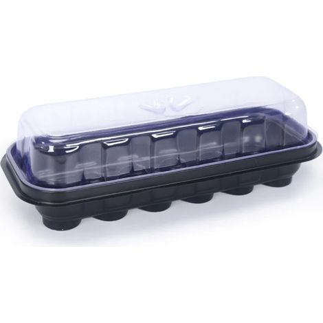 Plateau de semis deux-en-un, avec 12 blocs de terreau pour semis nutritifs, coffret de semis de jardinage pour débutants (1/4)