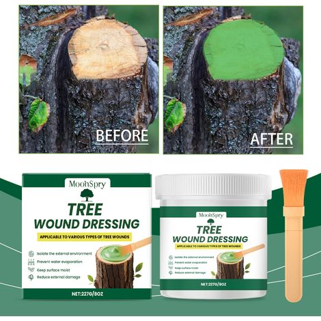 Plant surface care product with gentle ingredients, pest and rain resistant, suitable for orchards and gardens -- 227g + brush (1/5)